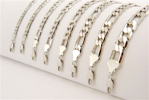 24" SILVER FIGARO CHAIN / CHF 024 S