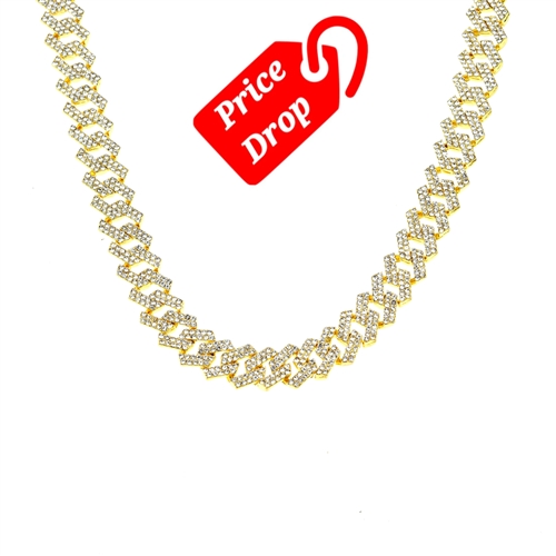 FULL STONE MIAMI CUBAN CHAIN / CSN 114