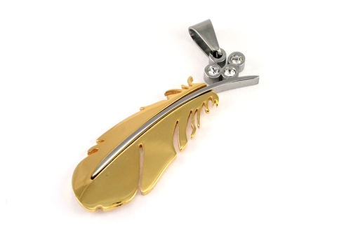 STAINLESS STEEL PENDANT ( FEATHER ) / SSC 229
