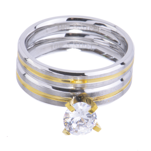 WOMEN'S STAINLESS STEEL WEDDING RING / SSR 324