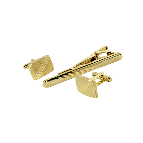 CUFFLINKS & TIE CLIP SET / TCF 002