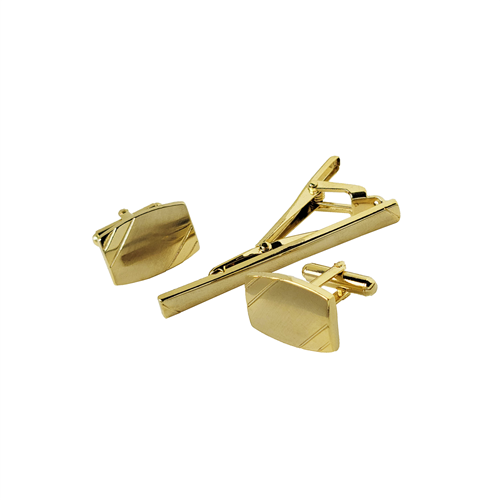 CUFFLINKS & TIE CLIP SET / TCF 003