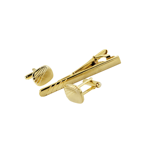 CUFFLINKS & TIE CLIP SET / TCF 004