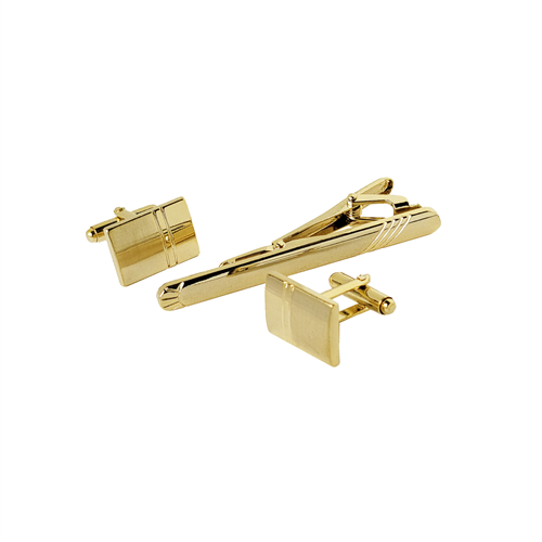 CUFFLINKS & TIE CLIP SET / TCF 007