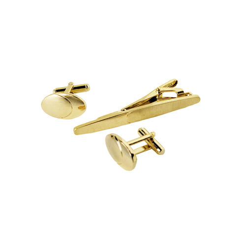 CUFFLINKS & TIE CLIP SET / TCF 008