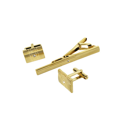 CUFFLINKS & TIE CLIP SET / TCF 012