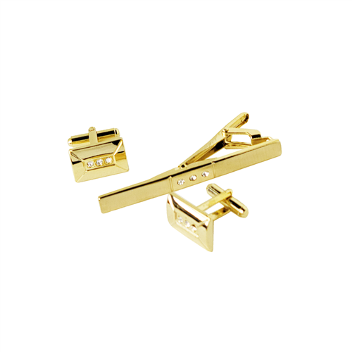CUFFLINKS & TIE CLIP SET / TCF 013