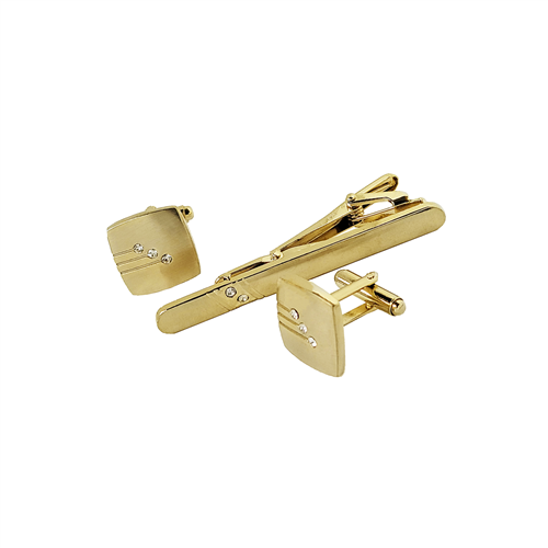 CUFFLINKS & TIE CLIP SET / TCF 014