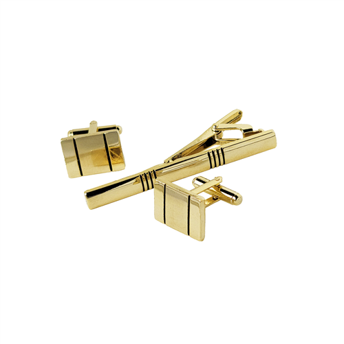 CUFFLINKS & TIE CLIP SET / TCF 015