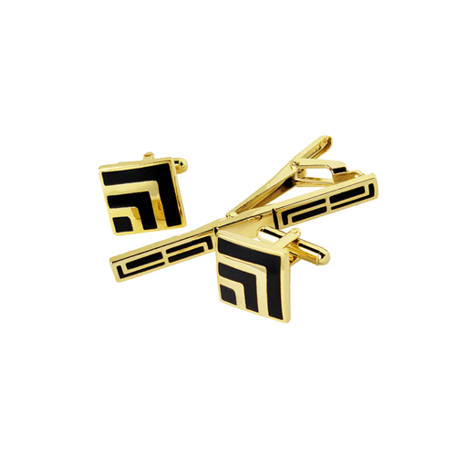 CUFFLINKS & TIE CLIP SET / TCF 024