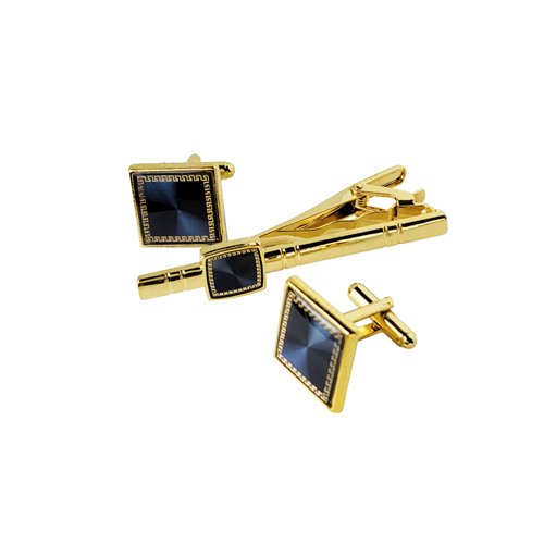 CUFFLINKS & TIE CLIP SET / TCF 025