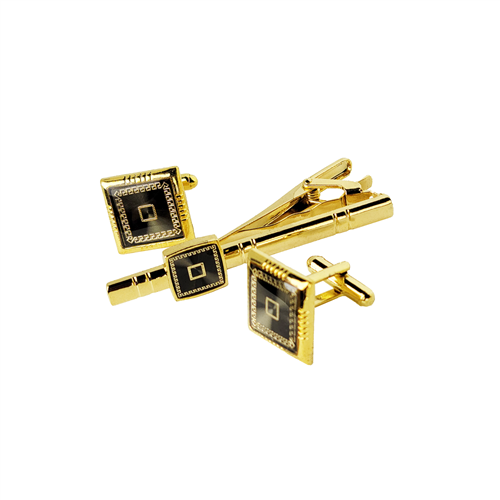 CUFFLINKS & TIE CLIP SET / TCF 026