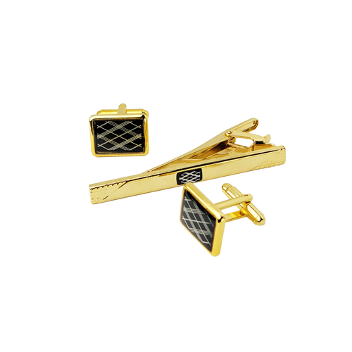 CUFFLINKS & TIE CLIP SET / TCF 027