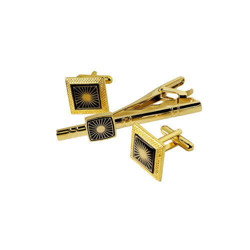 CUFFLINKS & TIE CLIP SET / TCF 028