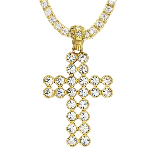 FULL STONE PENDANT AND CHAIN SET / THC 059