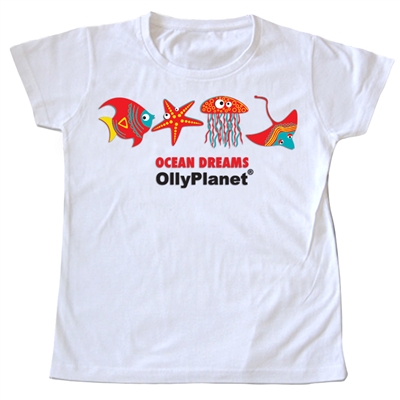 Ocean Dreams Tshirt in Red for Toddlers