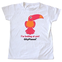 This pink toucan tee is an adorable design for the girl toddler in your life!