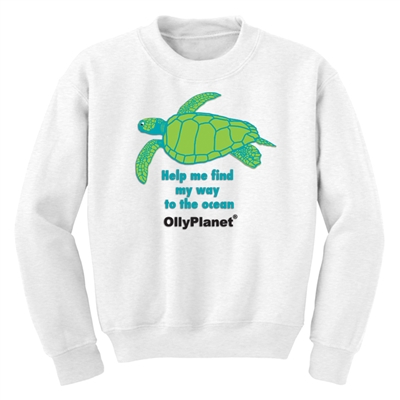 Sweatshirt with Green/turquoise Turtle design