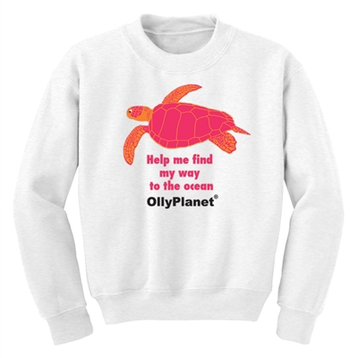 Sweatshirt with Pink /orange Turtle design