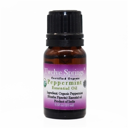 Twelve Springs Certified Organic Peppermint Essential Oil