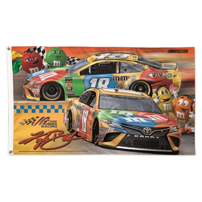 Kyle Busch M&M's 3'x5' Single Sided Flag