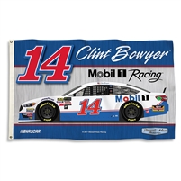 2017 Clint Bowyer #14 Mobil 1  3'x5' Double Sided Flag