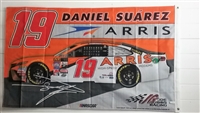 2017 Daniel Suarez #19 Arris 3'x5' Double Sided Flag