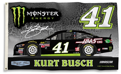 2017 Kurt Busch #41 Monster Energy 3'x5' Double Sided Flag