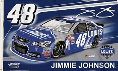 Jimmie Johnson Lowes 3x5 Double Sided Flag