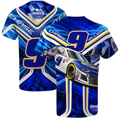 Chase Elliott #9 Napa Prism Sublimated Dry Fit Adult T-Shirt - Size Large