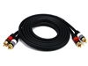 WholesaleCables.com 6ft Premium 2 RCA Plug/2 RCA Plug M/M 22AWG Cable - Black 2864