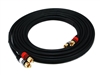 WholesaleCables.com 12ft Premium 2 RCA Plug/2 RCA Plug M/M 22AWG Cable - Black 2865