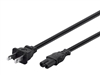 6FT Power cord Non-Polarized NEMA 1-15P to Non-Polarized IEC 60320 C7 18AWG 10A/1250W 125V
