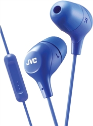 JVC Memory Foam Earbud Marshmallow Memory Foam Earbud with Mic Blue