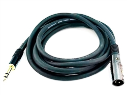 WholesaleCables.com 10ft Premier Series XLR Male to 1/4inch TRS Male 16AWG Cable