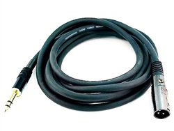 WholesaleCables.com 15ft Premier Series XLR Male to 1/4inch TRS Male 16AWG Cable