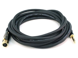 WholesaleCables.com 15ft Premier Series XLR Female to 1/4inch TRS Male 16AWG Cable