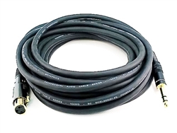 WholesaleCables.com 25ft Premier Series XLR Female to 1/4inch TRS Male 16AWG Cable