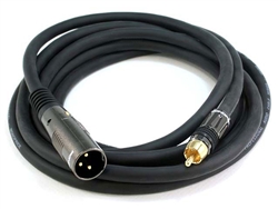 WholesaleCables.com 10ft Premier Series XLR Male to RCA Male 16AWG Cable