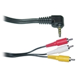WholesaleCables.com 10A1-04103 3ft Camcorder Cable 3.5mm Male to RCA A/V