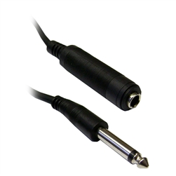 10A1-61210 10ft 1/4 inch Mono Extension Cable 1/4 Male to 1/4 Female