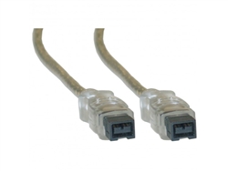 WholesaleCables.com 10E3-99006 6ft Firewire 800 9 Pin cable Clear IEEE-1394b