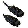 WholesaleCables.com 10E3-99006BK 6ft Firewire 800 9 Pin cable Black IEEE-1394b