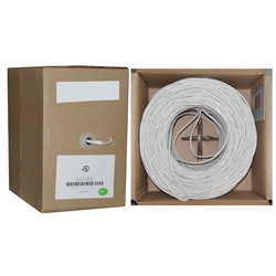 10G3-291SF 500ft Speaker Cable White Pure Copper CM / Inwall rated 14/2 (14 AWG 2 Conductor) 105 Strand / 0.16mm Pullbox