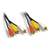 10R1-03112G 12ft RCA Audio / Video Cable 3 RCA Male gold plated connectors