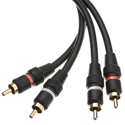 WholesaleCables.com 10R2-02106 6ft High Quality RCA Stereo Audio Cable Dual RCA Male 2 channel (Right and Left) Gold-plated Connectors