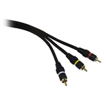 WholesaleCables.com 10R2-03103 3ft High Quality RCA Audio / Video Cable 3 RCA Male Gold-plated Connectors