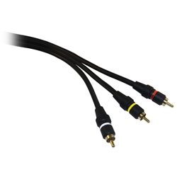 WholesaleCables.com 10R2-031HD 100ft High Quality RCA Audio / Video Cable 3 RCA Male Gold-plated Connectors