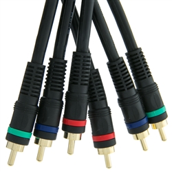 WholesaleCables.com 10R2-33112 12ft High Quality Component Video Cable, 3 RCA (RGB) Male
