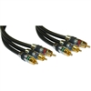 10R4-03103 3ft Premium Component Video RCA Cable 3 RCA Male 24K Gold Connectors CL2